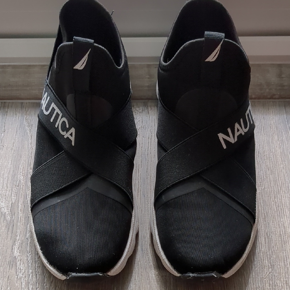 Nautica Black Slip-On Shoes